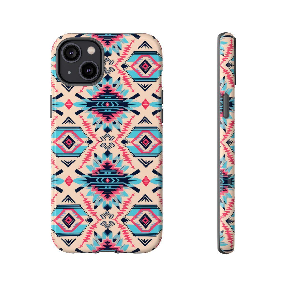 Pink Blue Aztec Tough Case