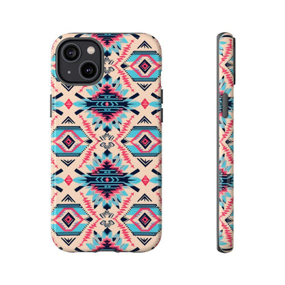 Pink Blue Aztec Tough Case