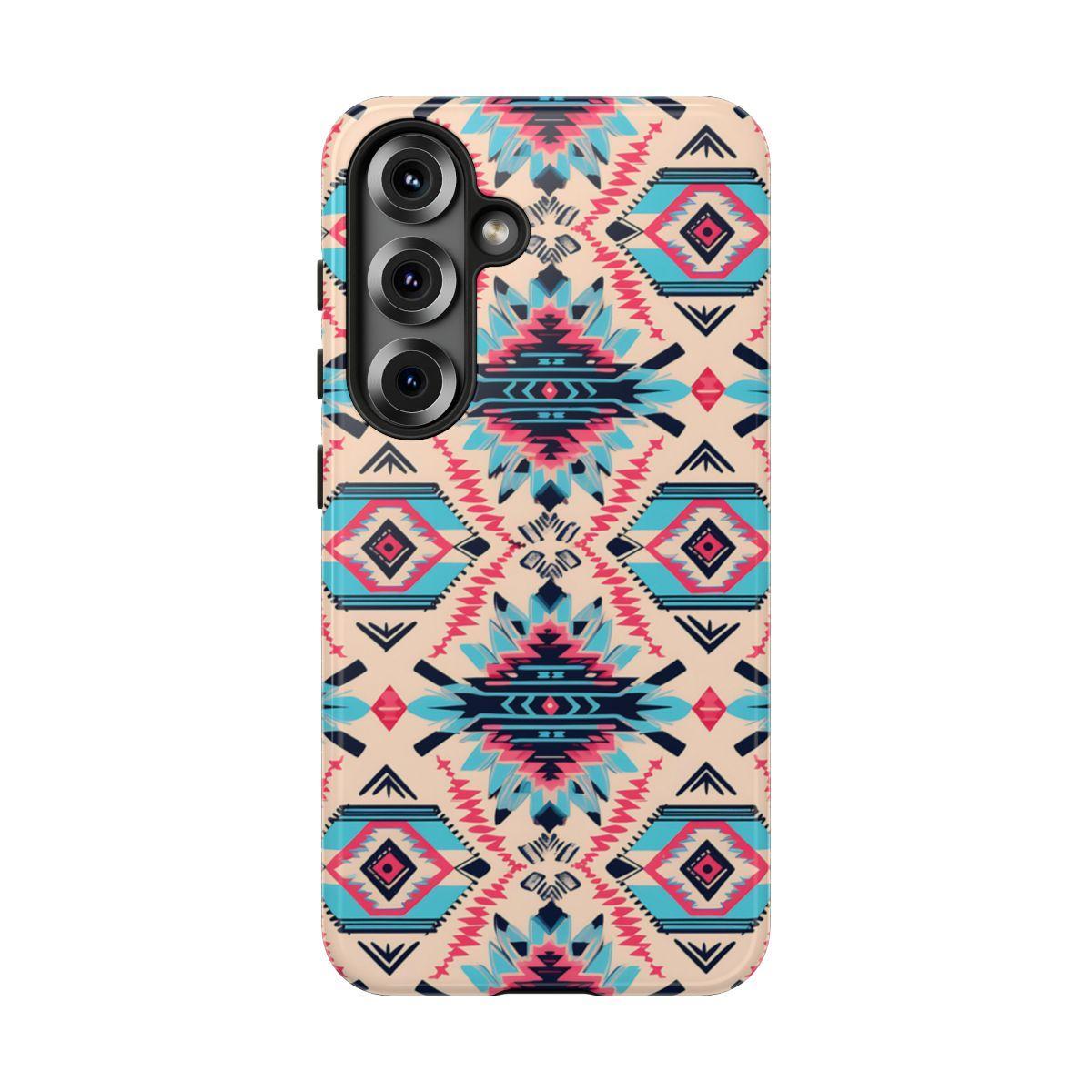Pink Blue Aztec Tough Case