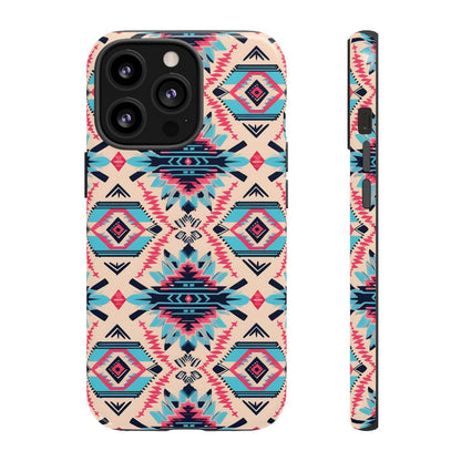 Pink Blue Aztec Tough Case
