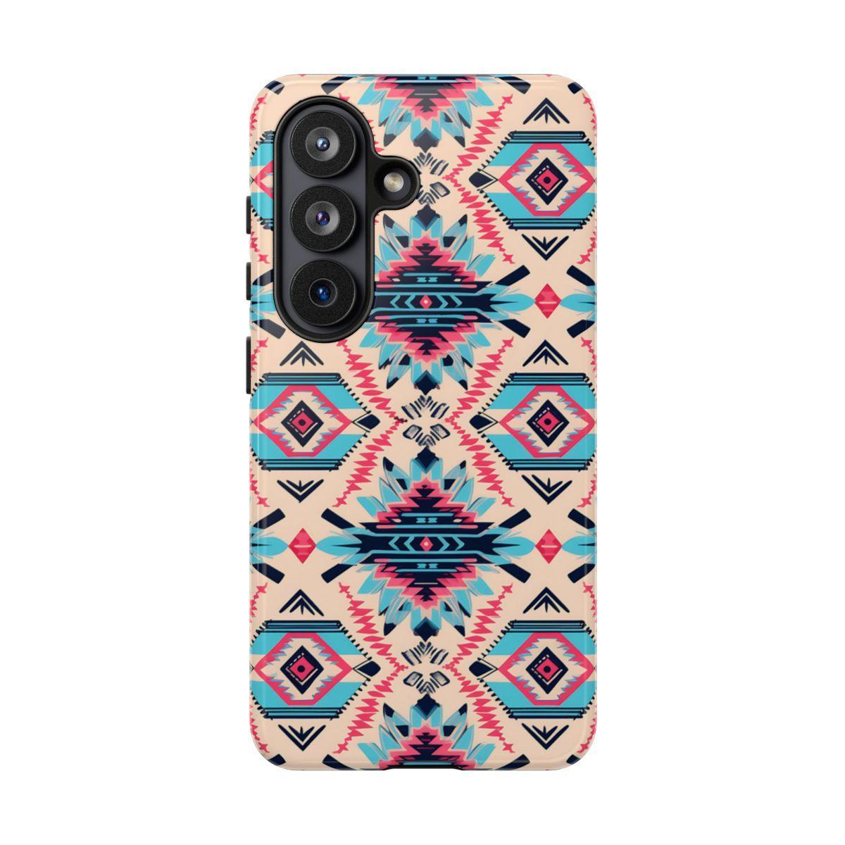 Pink Blue Aztec Tough Case