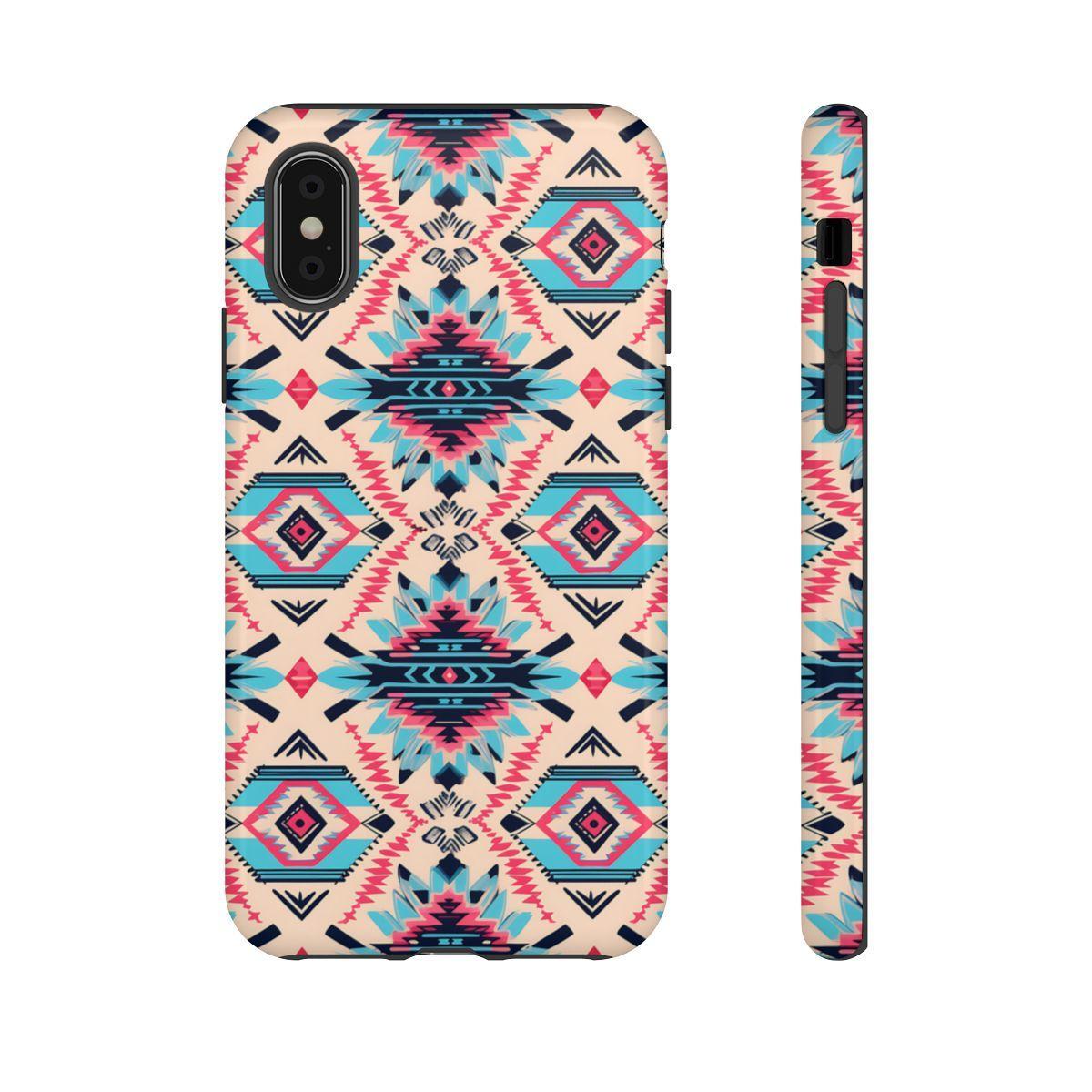 Pink Blue Aztec Tough Case