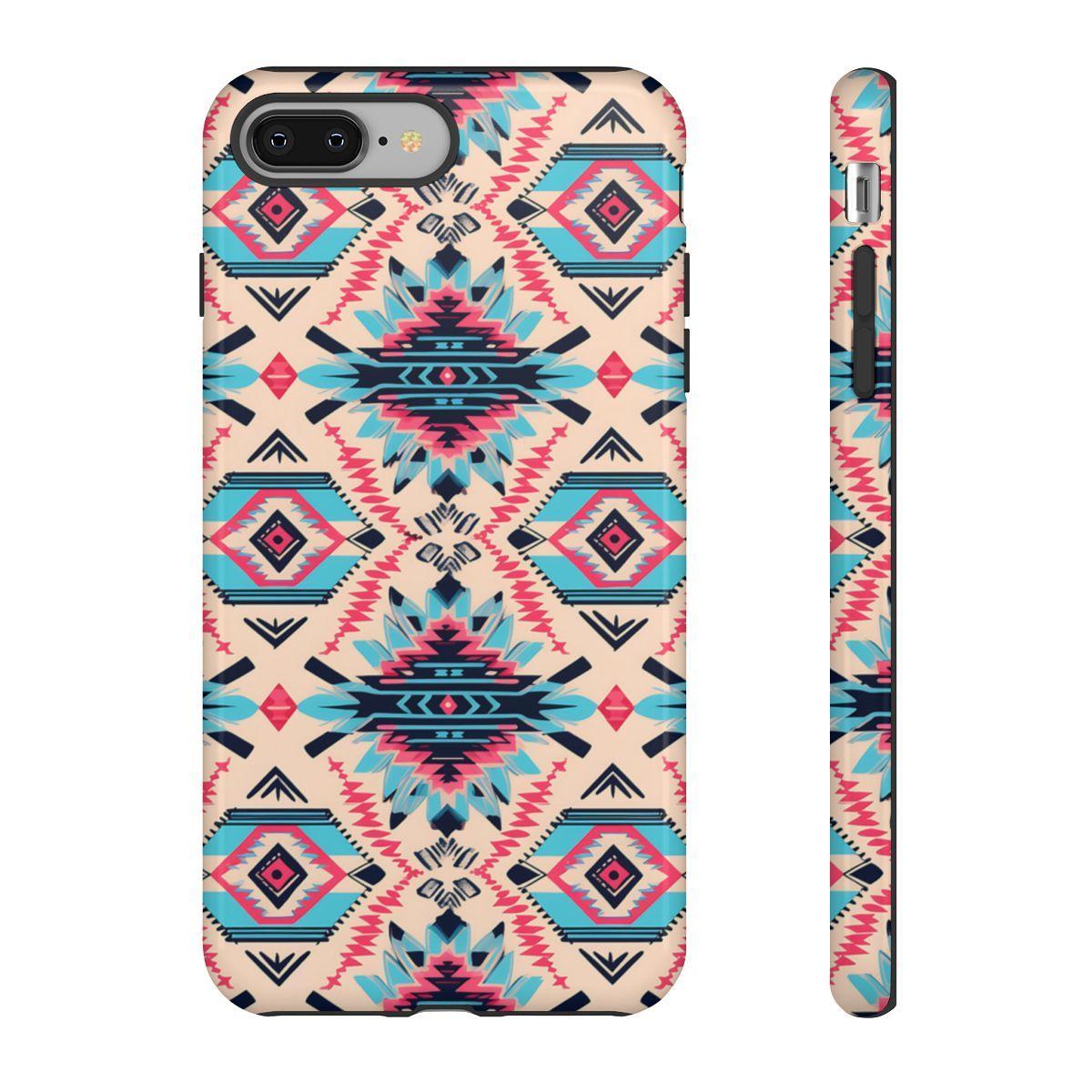 Pink Blue Aztec Tough Case