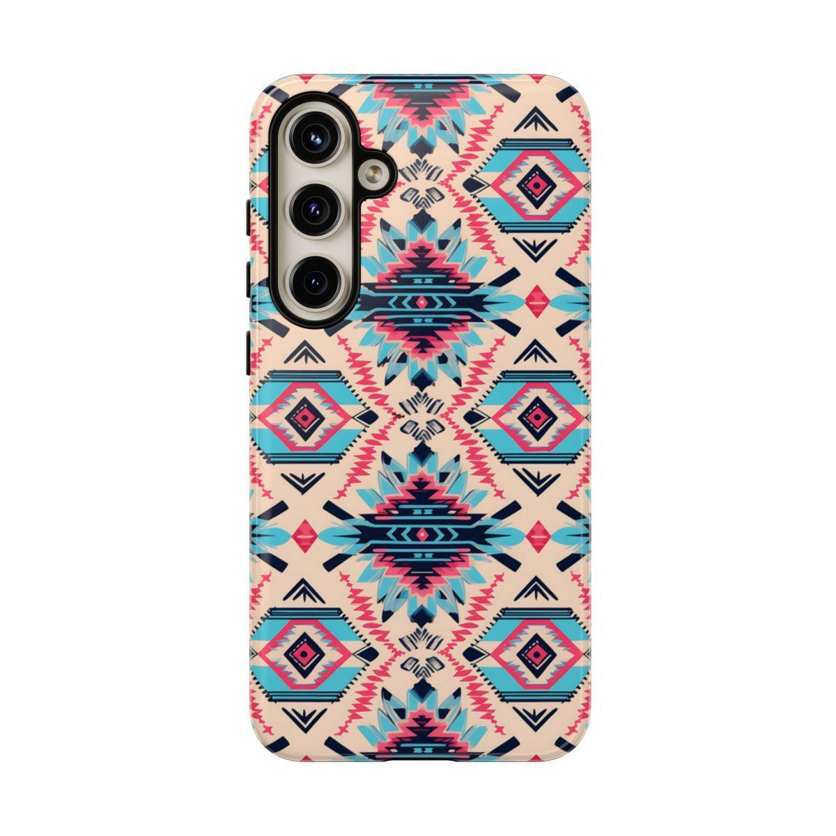 Pink Blue Aztec Tough Case