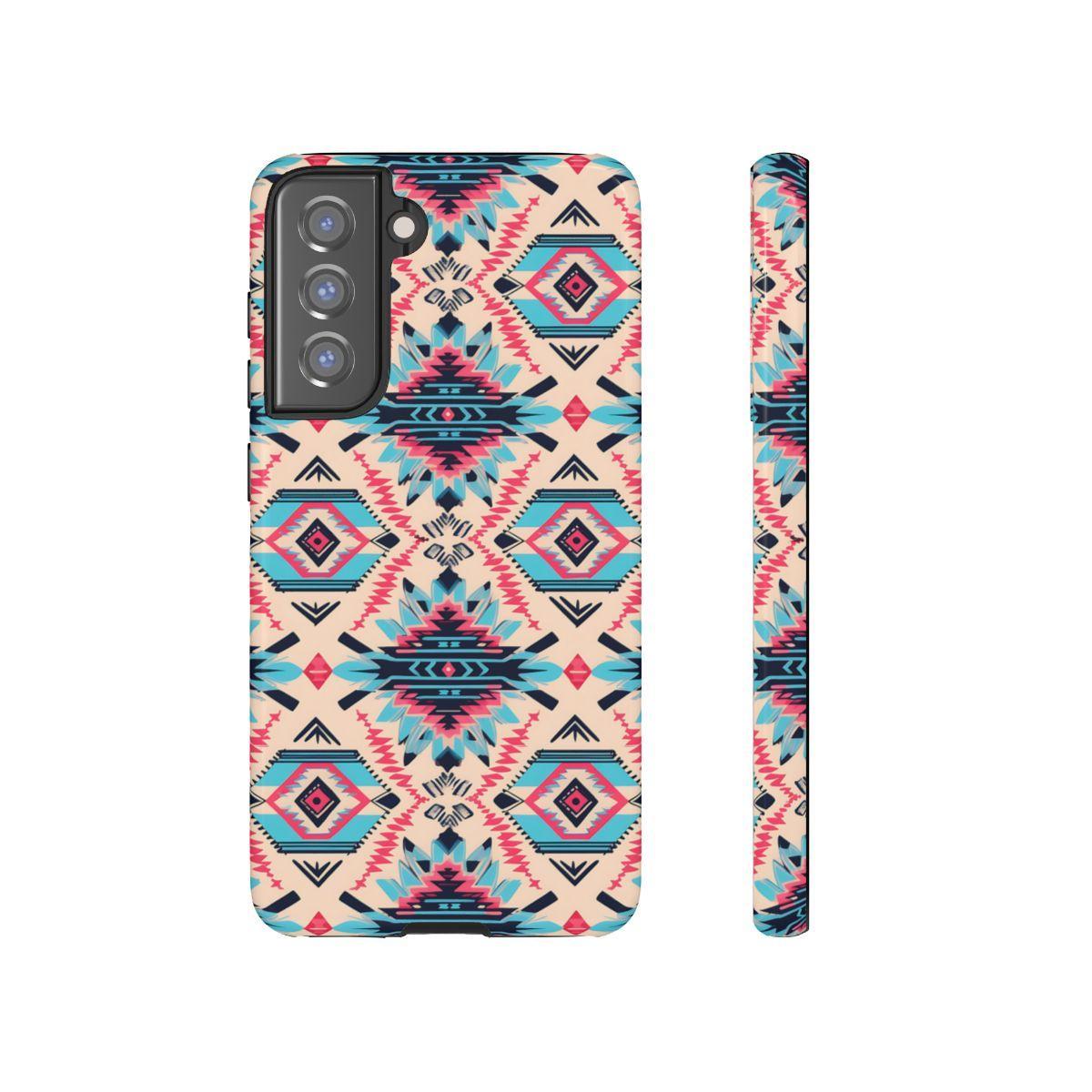 Pink Blue Aztec Tough Case