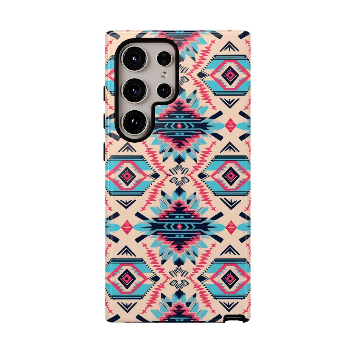 Pink Blue Aztec Tough Case