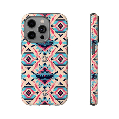 Pink Blue Aztec Tough Case
