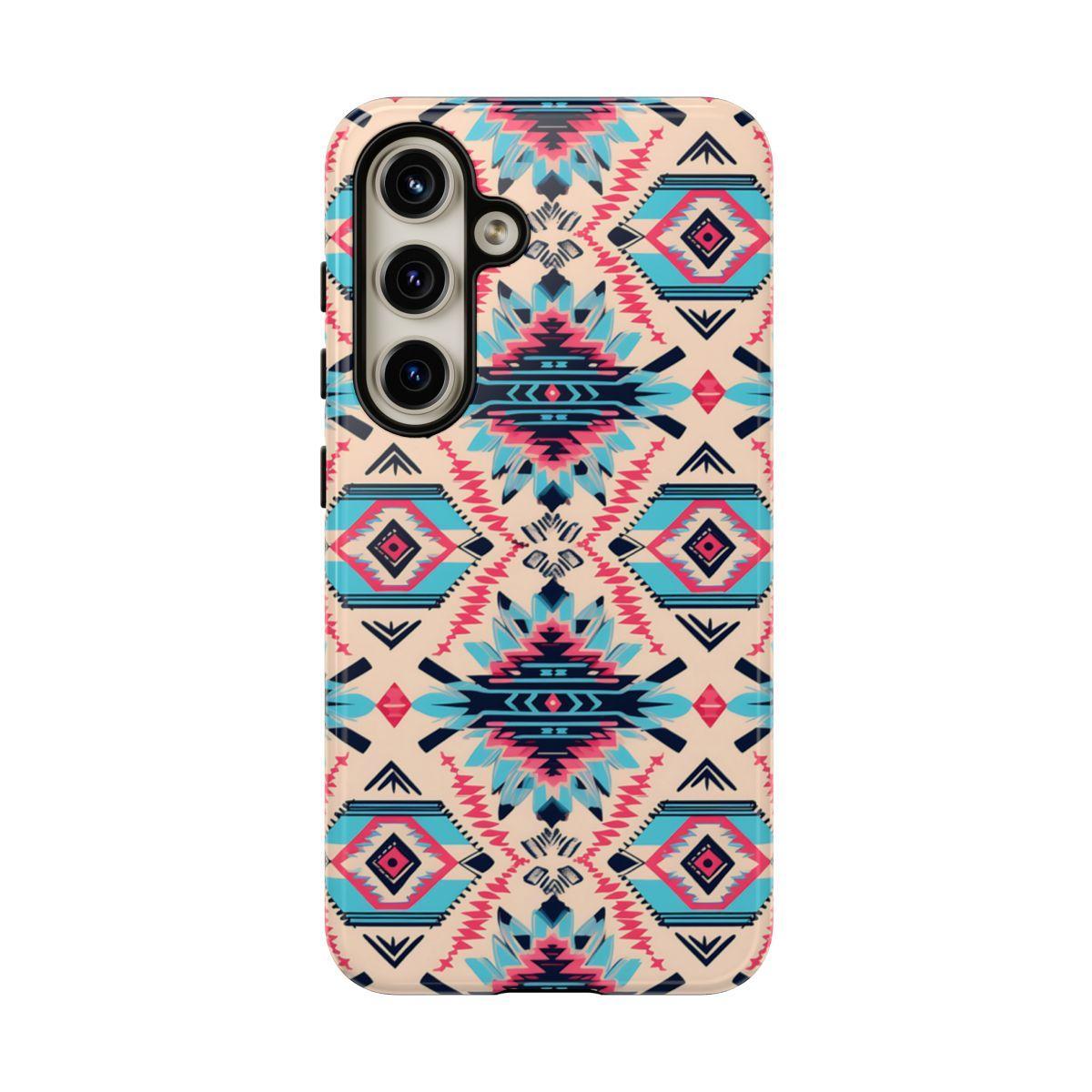 Pink Blue Aztec Tough Case