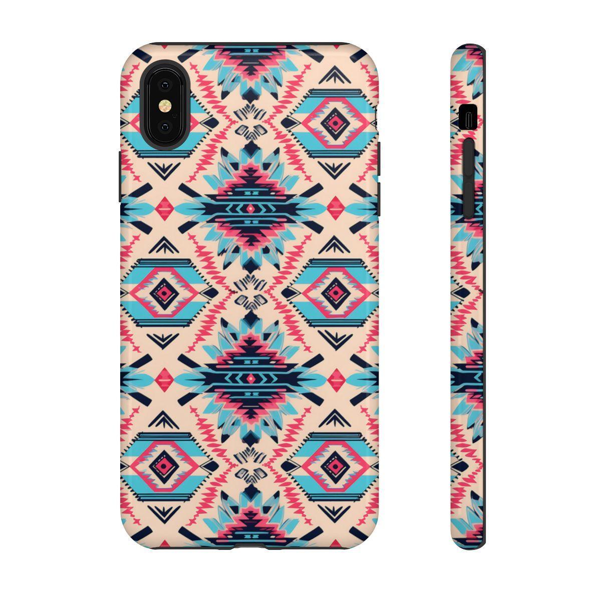 Pink Blue Aztec Tough Case