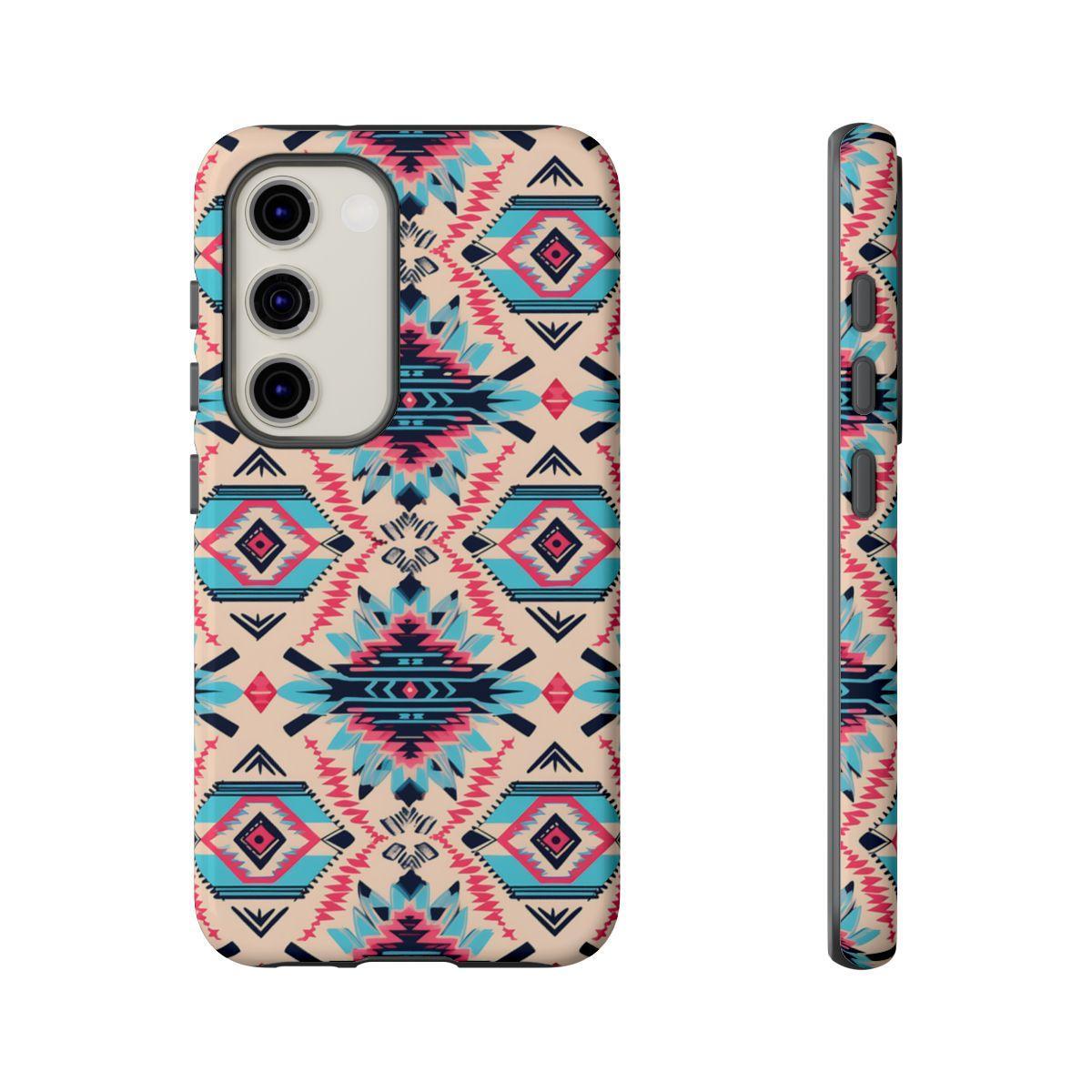 Pink Blue Aztec Tough Case