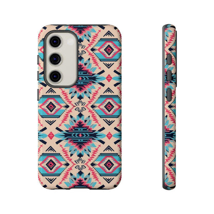 Pink Blue Aztec Tough Case
