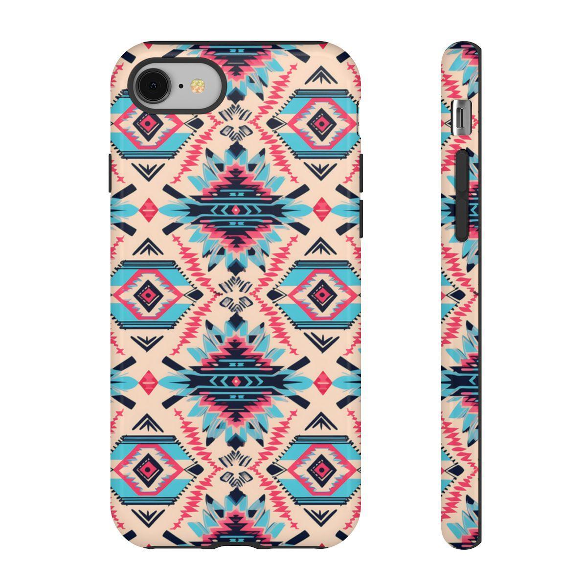 Pink Blue Aztec Tough Case