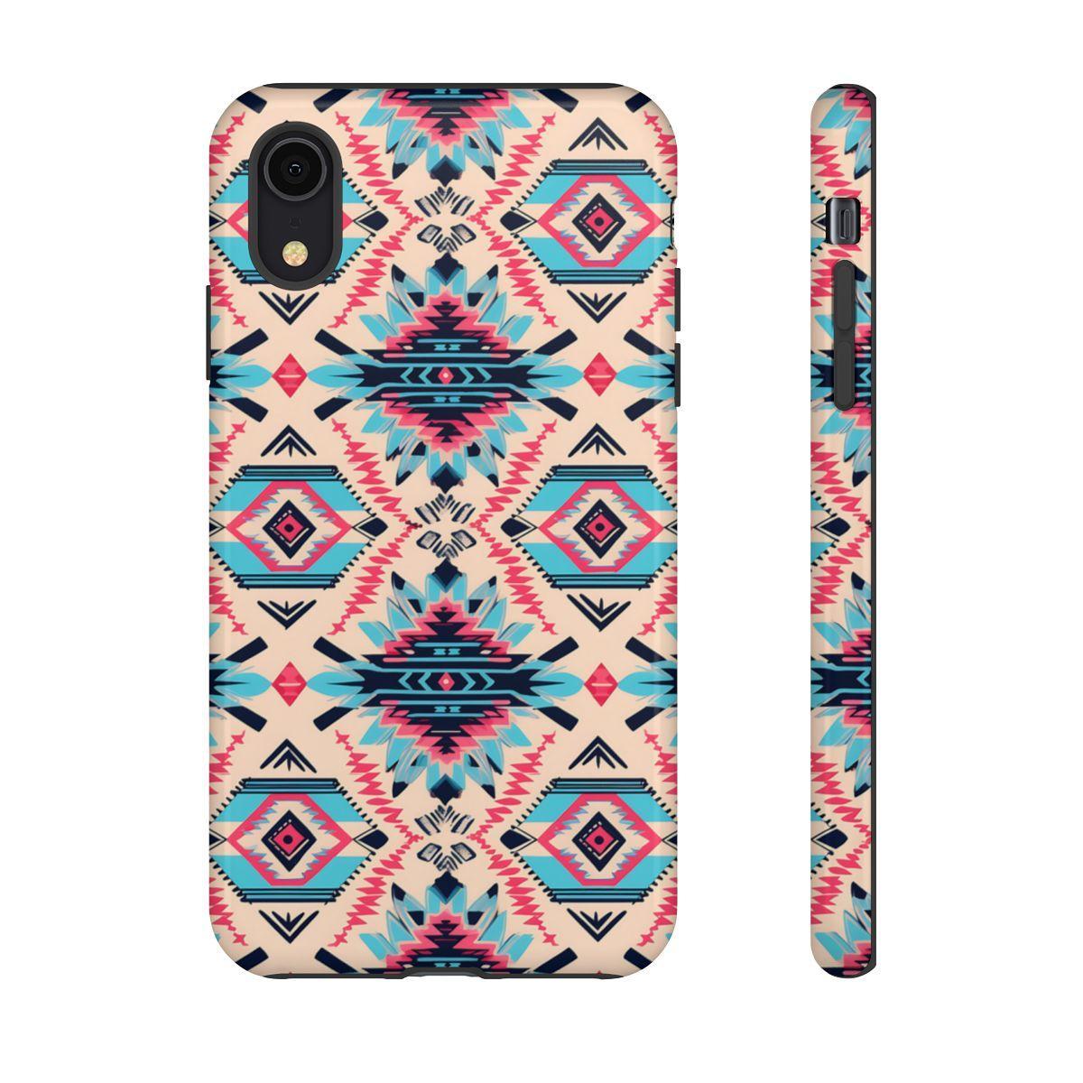 Pink Blue Aztec Tough Case