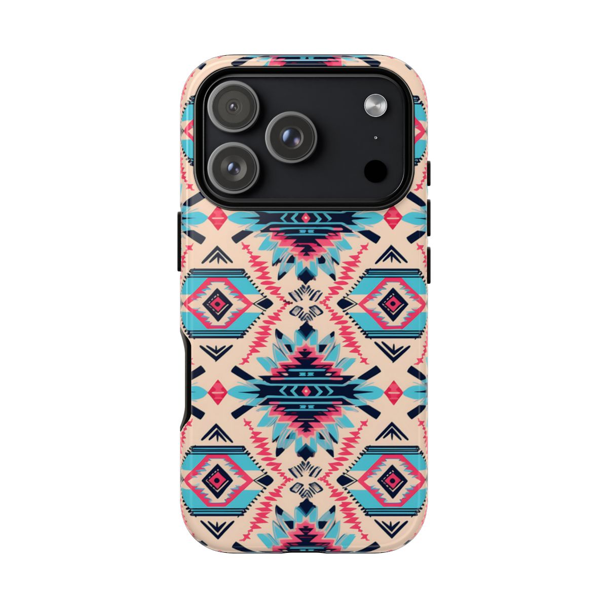 Pink Blue Aztec Tough Case - iPhone 18 Pro