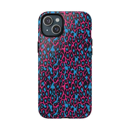 Pink Blue Leopard Magnetic Case