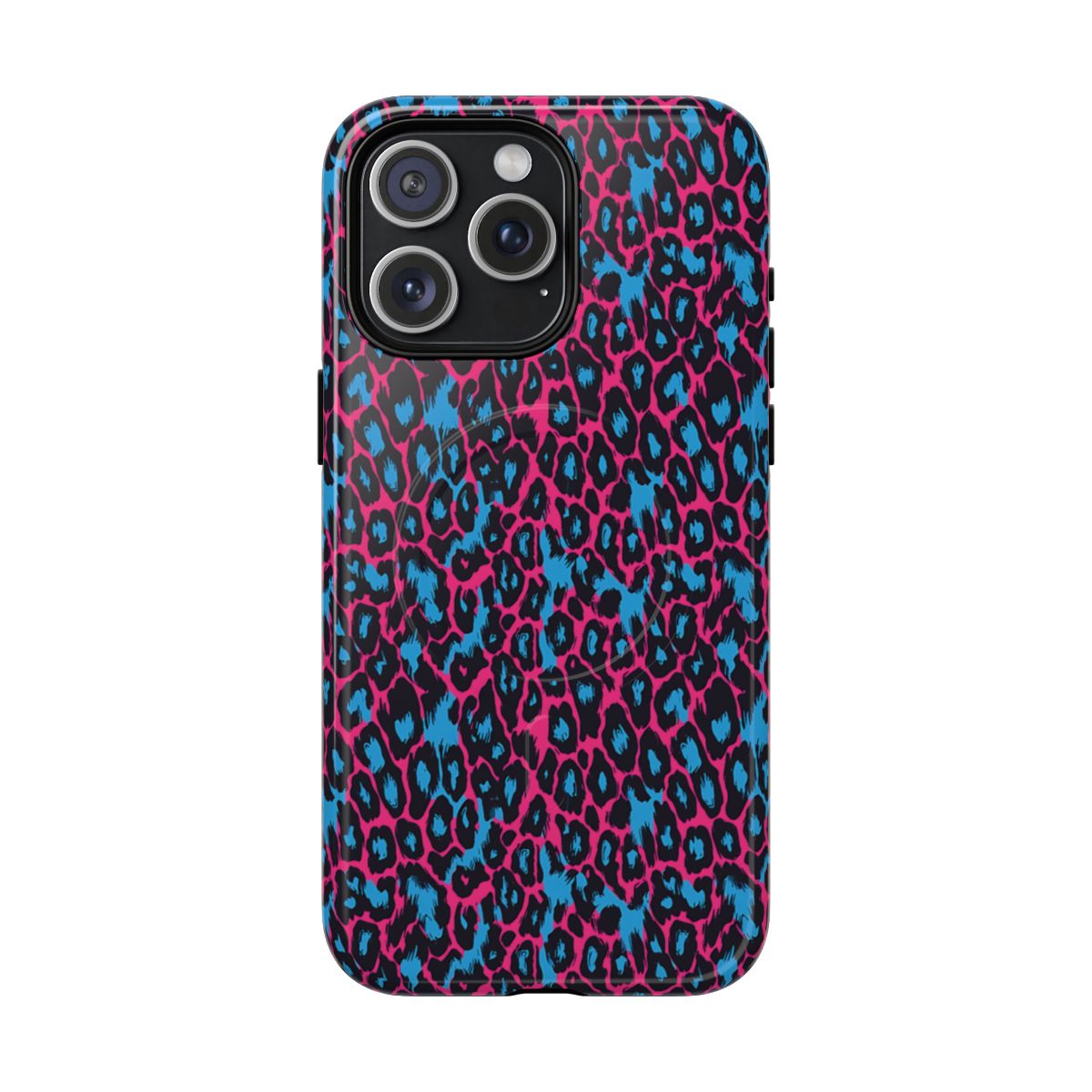 Pink Blue Leopard Magnetic Case