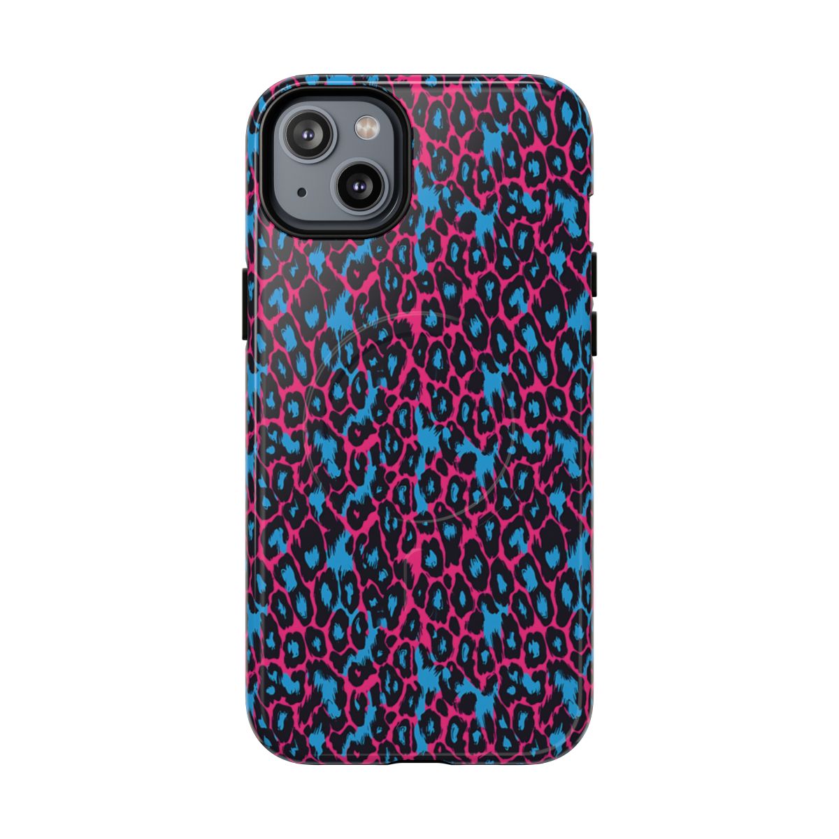 Pink Blue Leopard Magnetic Case