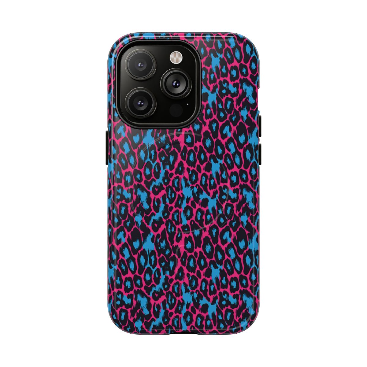 Pink Blue Leopard Magnetic Case