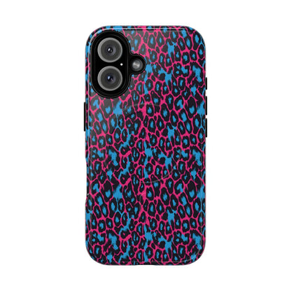 Pink Blue Leopard Magnetic Case