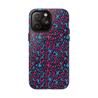 Pink Blue Leopard Magnetic Case