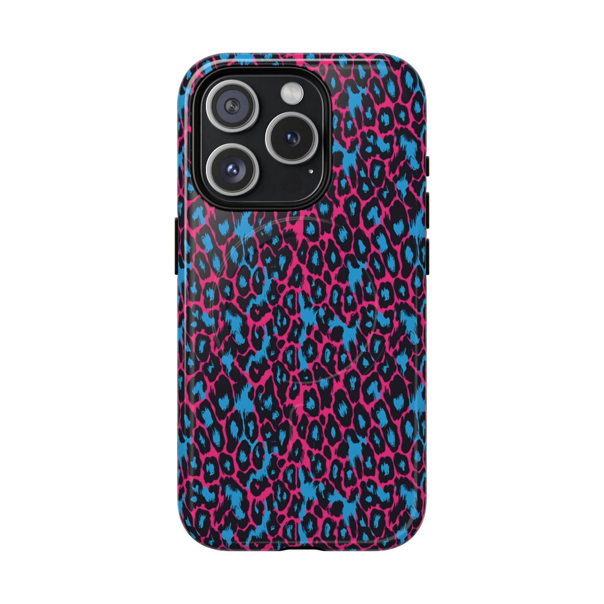 Pink Blue Leopard Magnetic Case