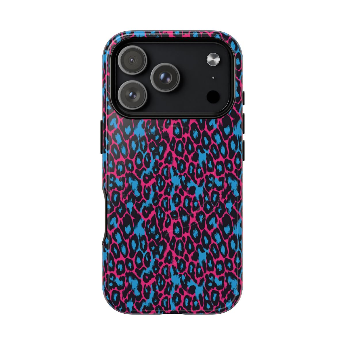 Pink Blue Leopard Magnetic Case