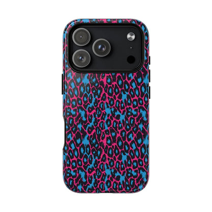 Pink Blue Leopard Magnetic Case