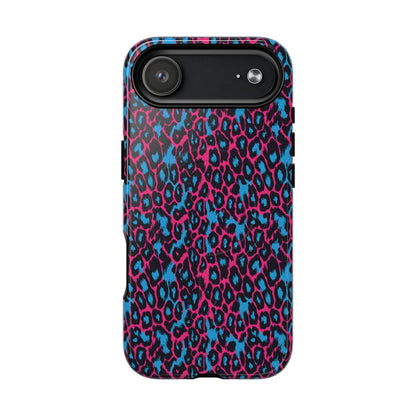 Pink Blue Leopard Magnetic Case