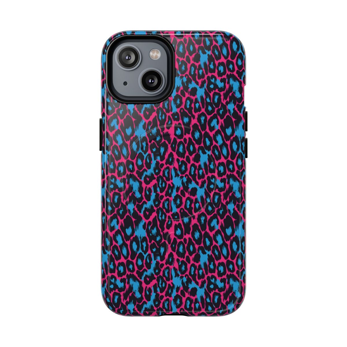 Pink Blue Leopard Magnetic Case