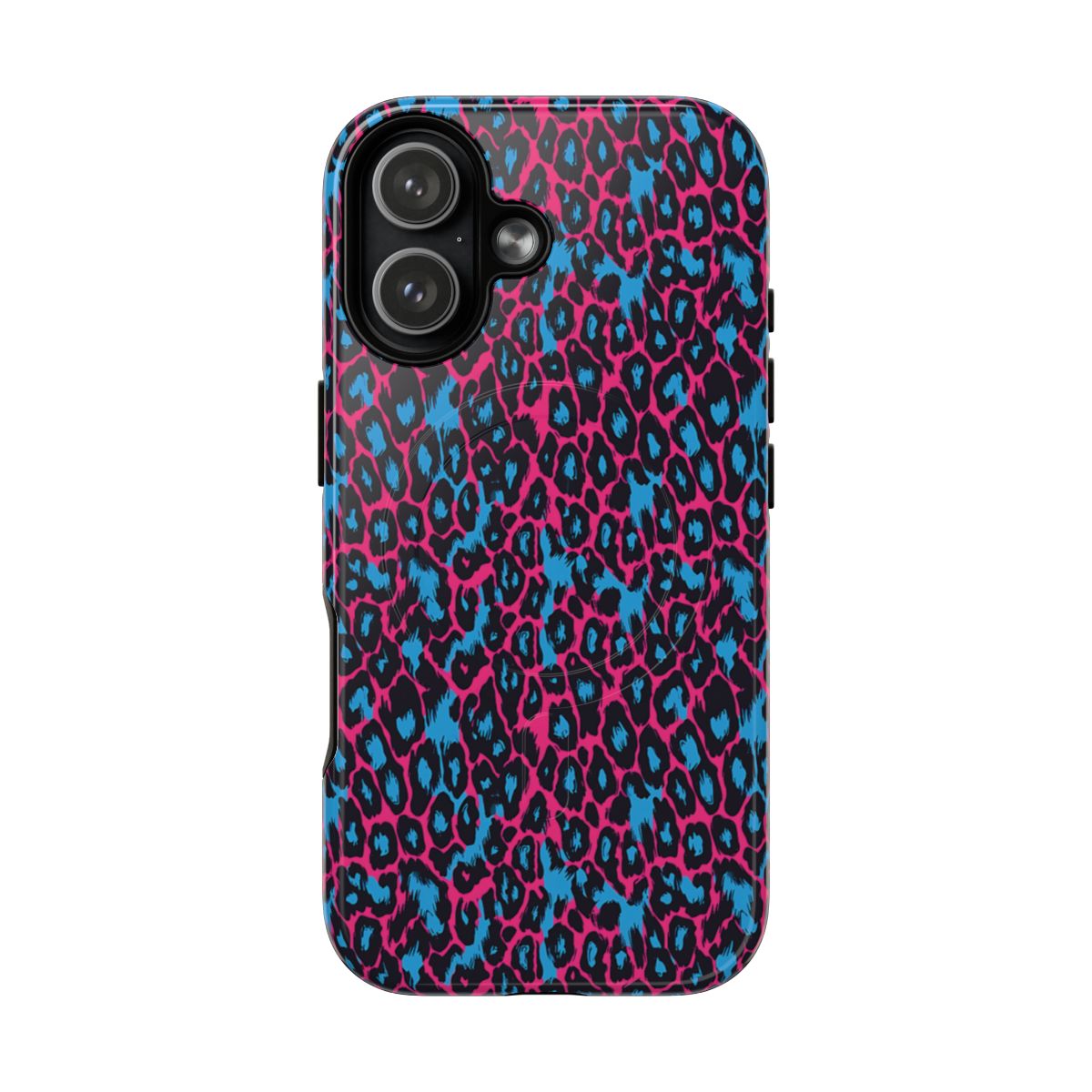 Pink Blue Leopard Magnetic Case