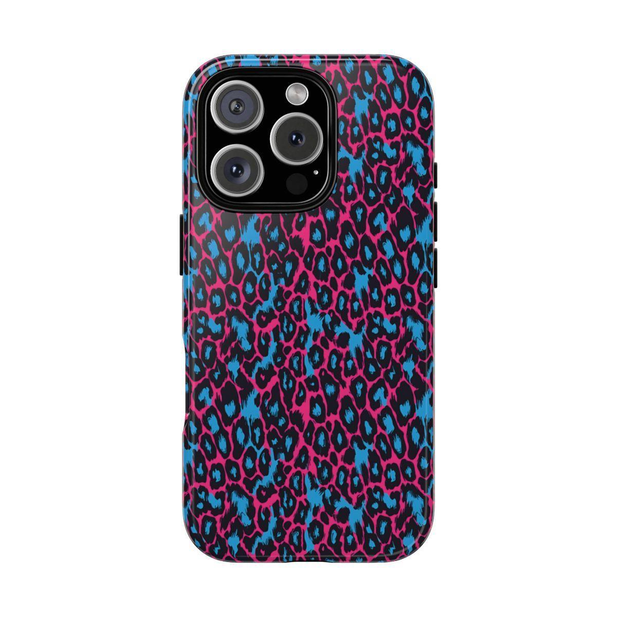 Pink Blue Leopard Tough Case