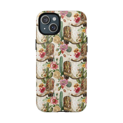 Pink Flowers and Boots Magnetic Case