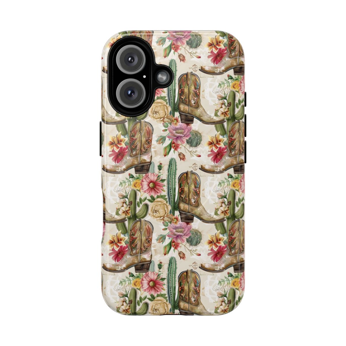 Pink Flowers and Boots Magnetic Case