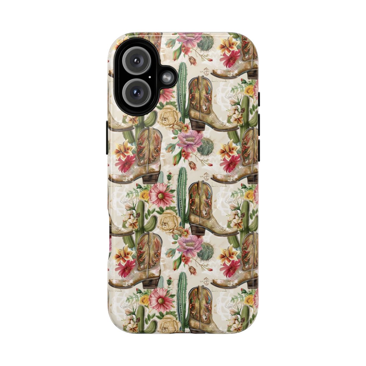 Pink Flowers and Boots Magnetic Case
