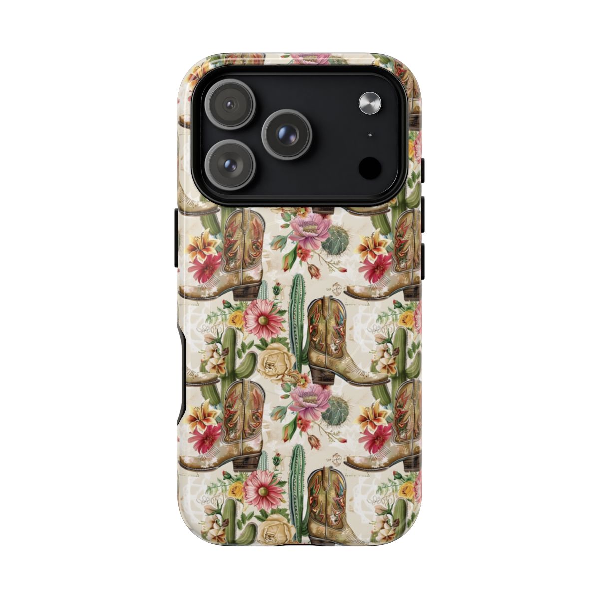 Pink Flowers and Boots Magnetic Case