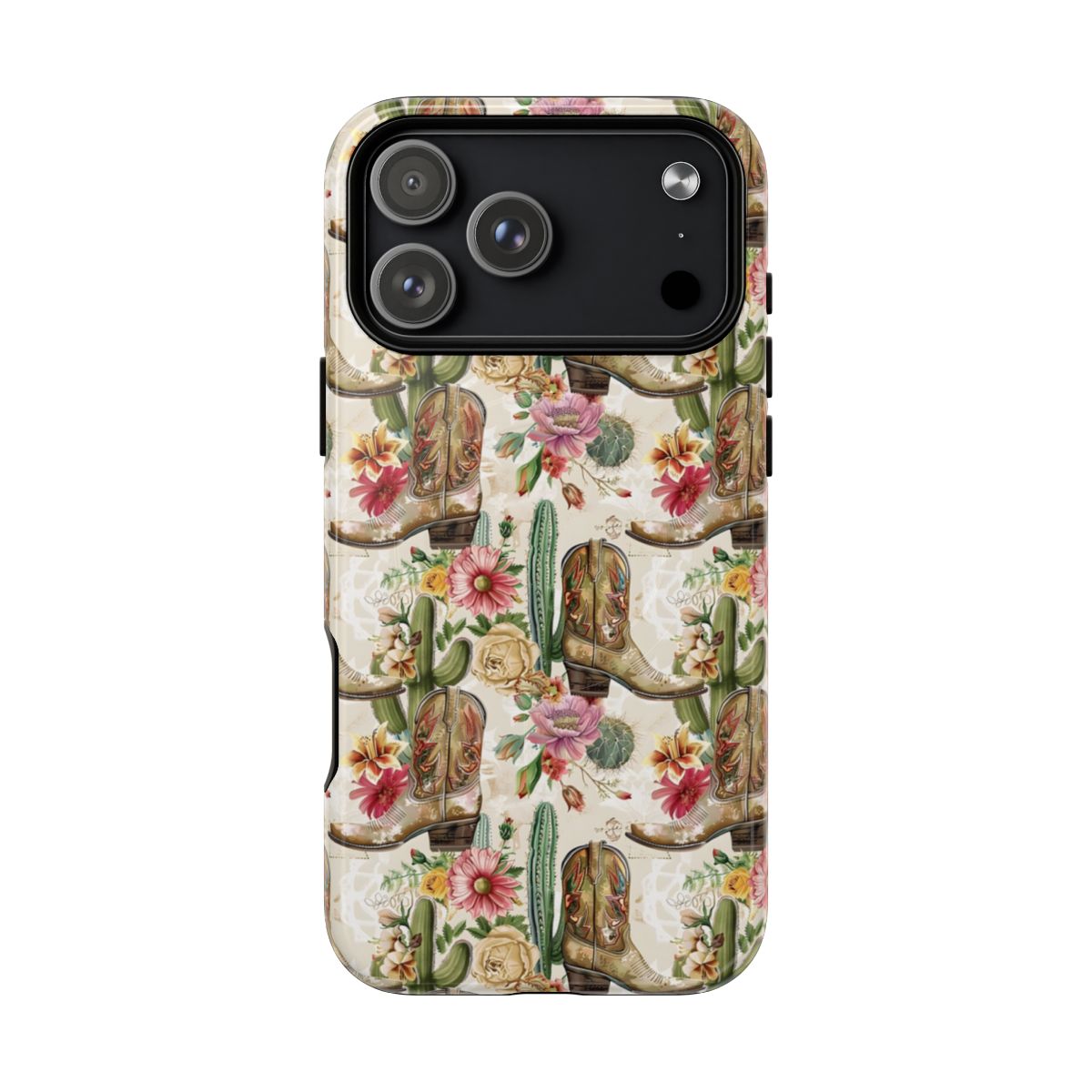 Pink Flowers and Boots Magnetic Case