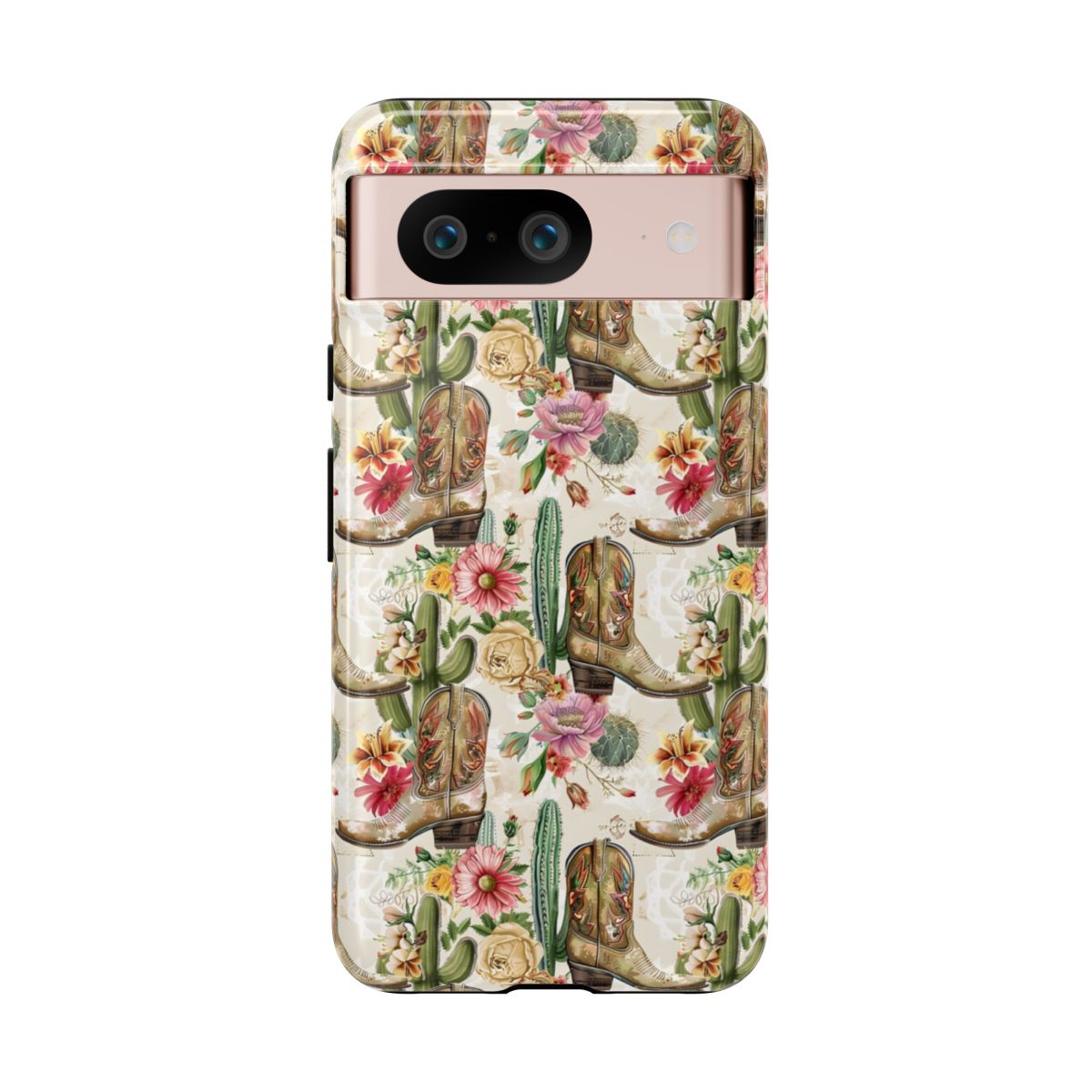 Pink Flowers and Boots Tough Case