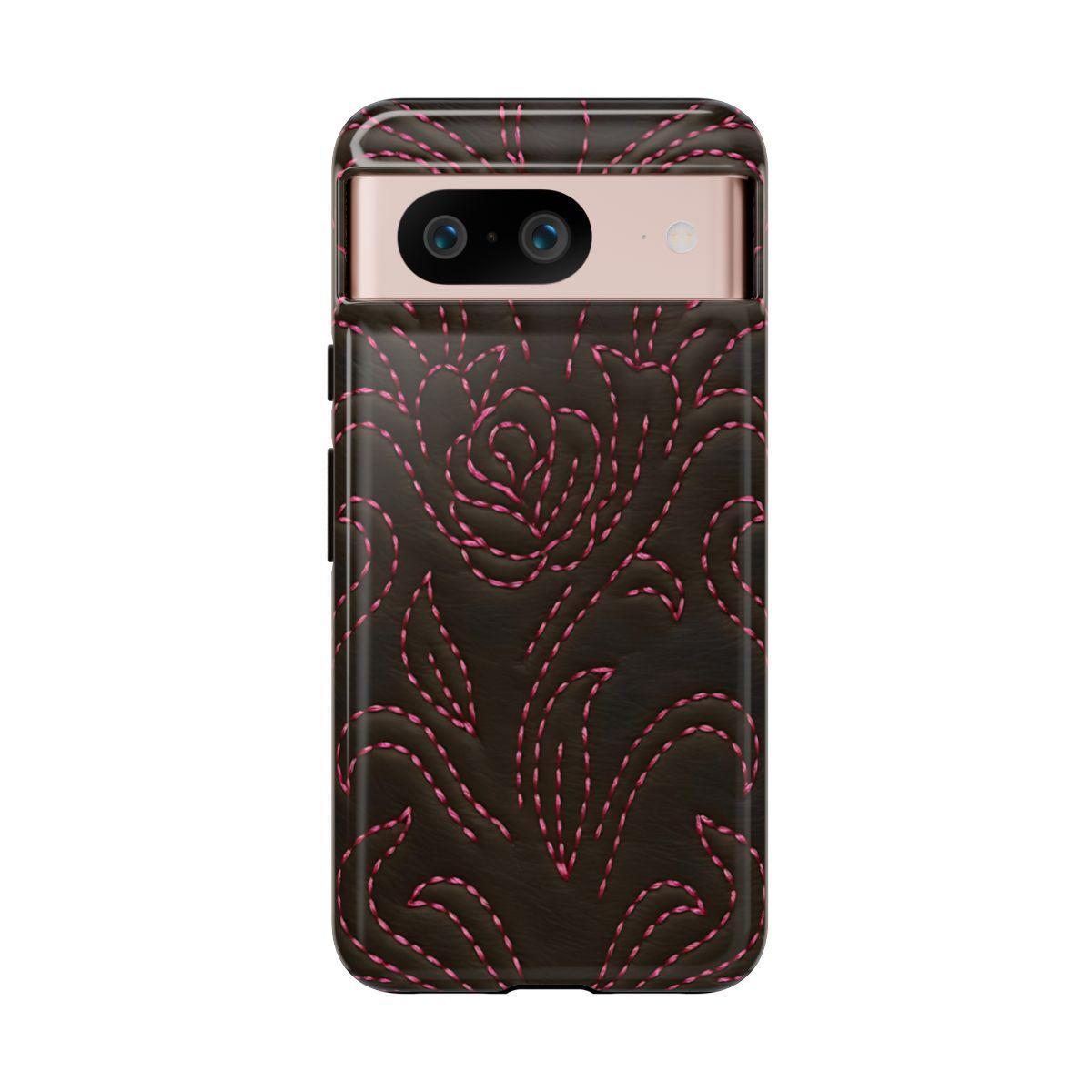 Pink on Black Stitch Tough Case