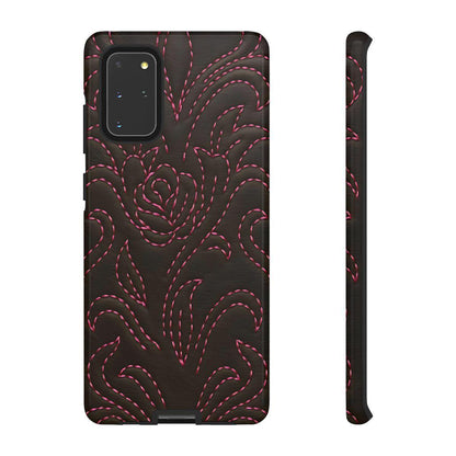 Pink on Black Stitch Tough Case