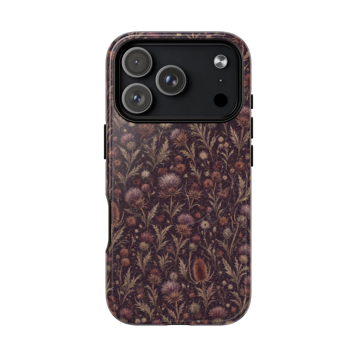 Plum Thistle Magnetic Case - iPhone 18 Pro