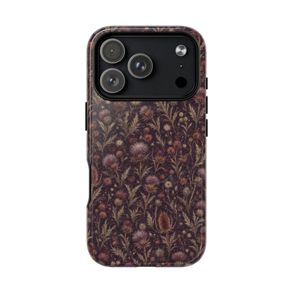 Plum Thistle Magnetic Case - iPhone 18 Pro