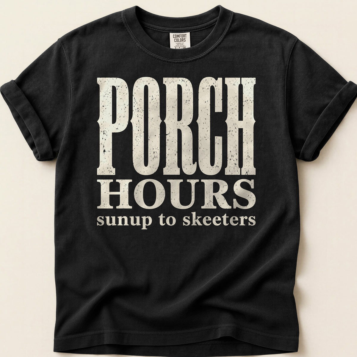 Porch Hours Skeeters T-shirt on Black