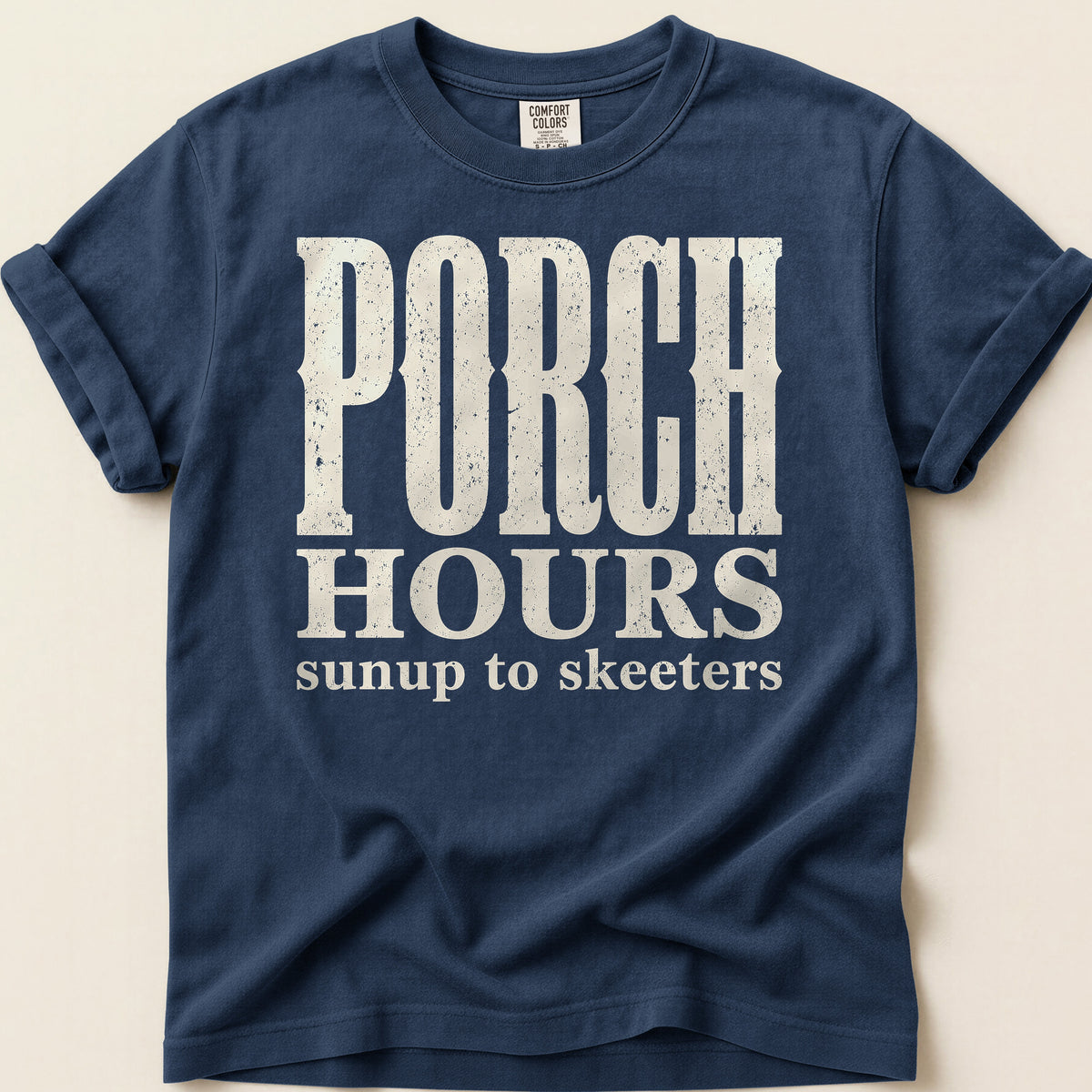 Porch Hours Skeeters T-shirt on Navy