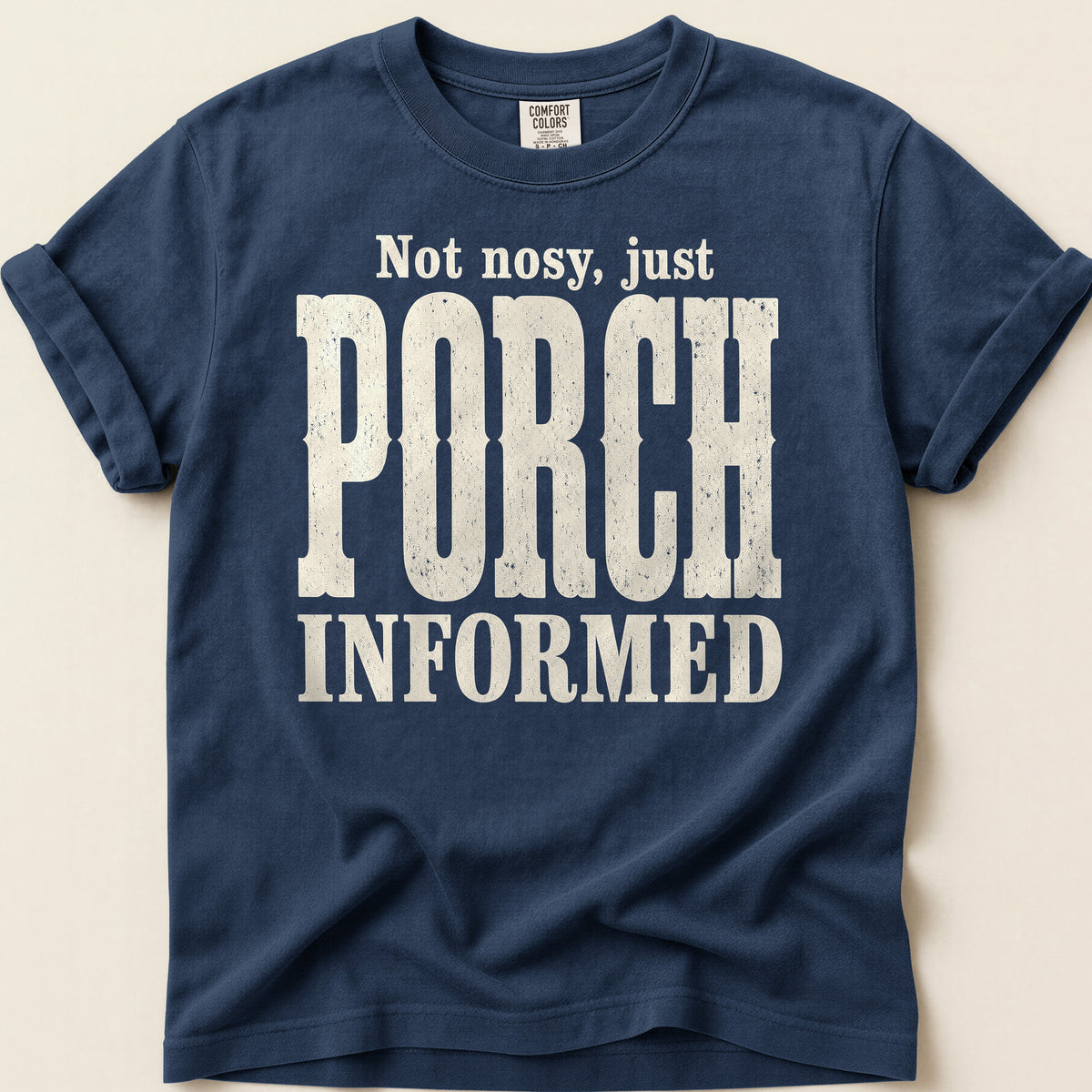 Porch Informed T-shirt on Navy