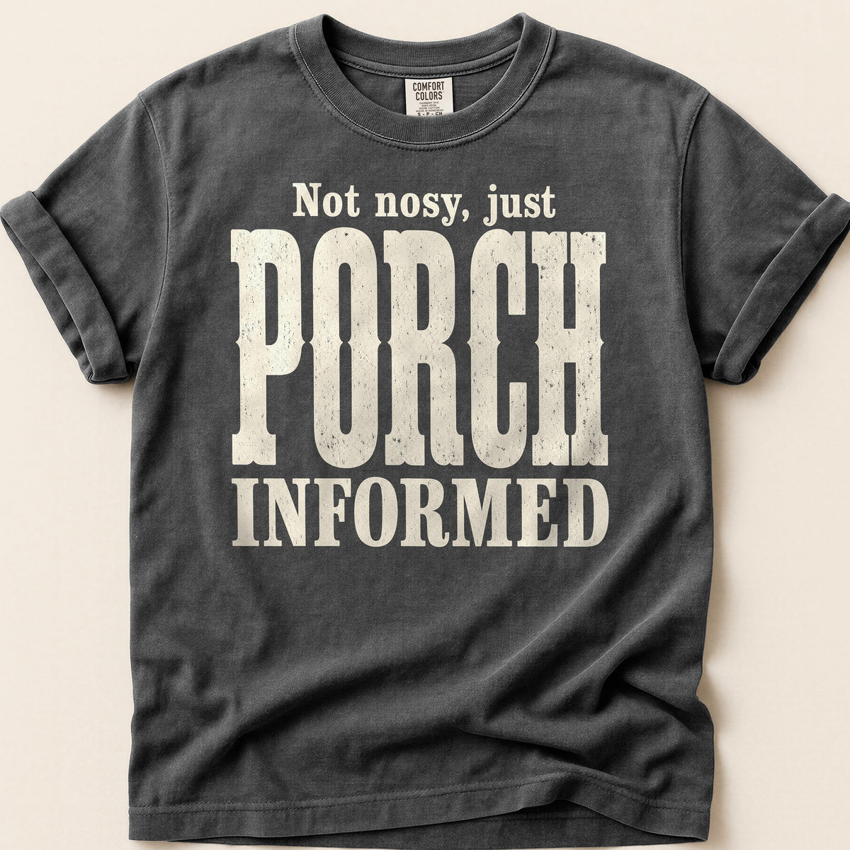 Porch Informed T-shirt on Pepper