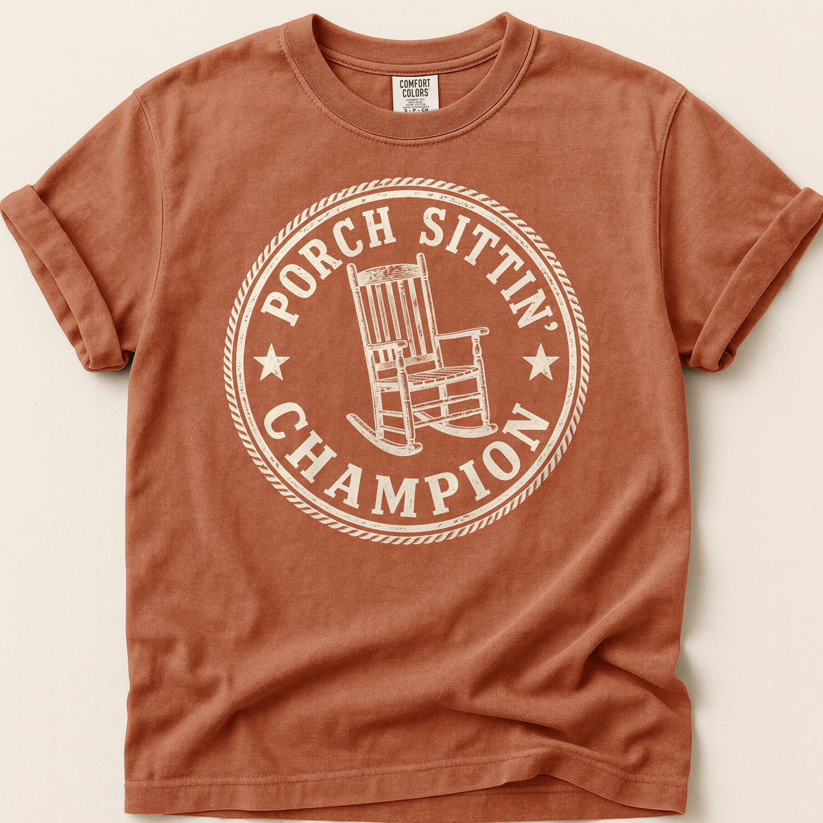 Porch Sittin Champion T-shirt on Yam