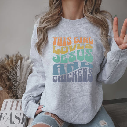 Jesus and Chickens Sweatshirt