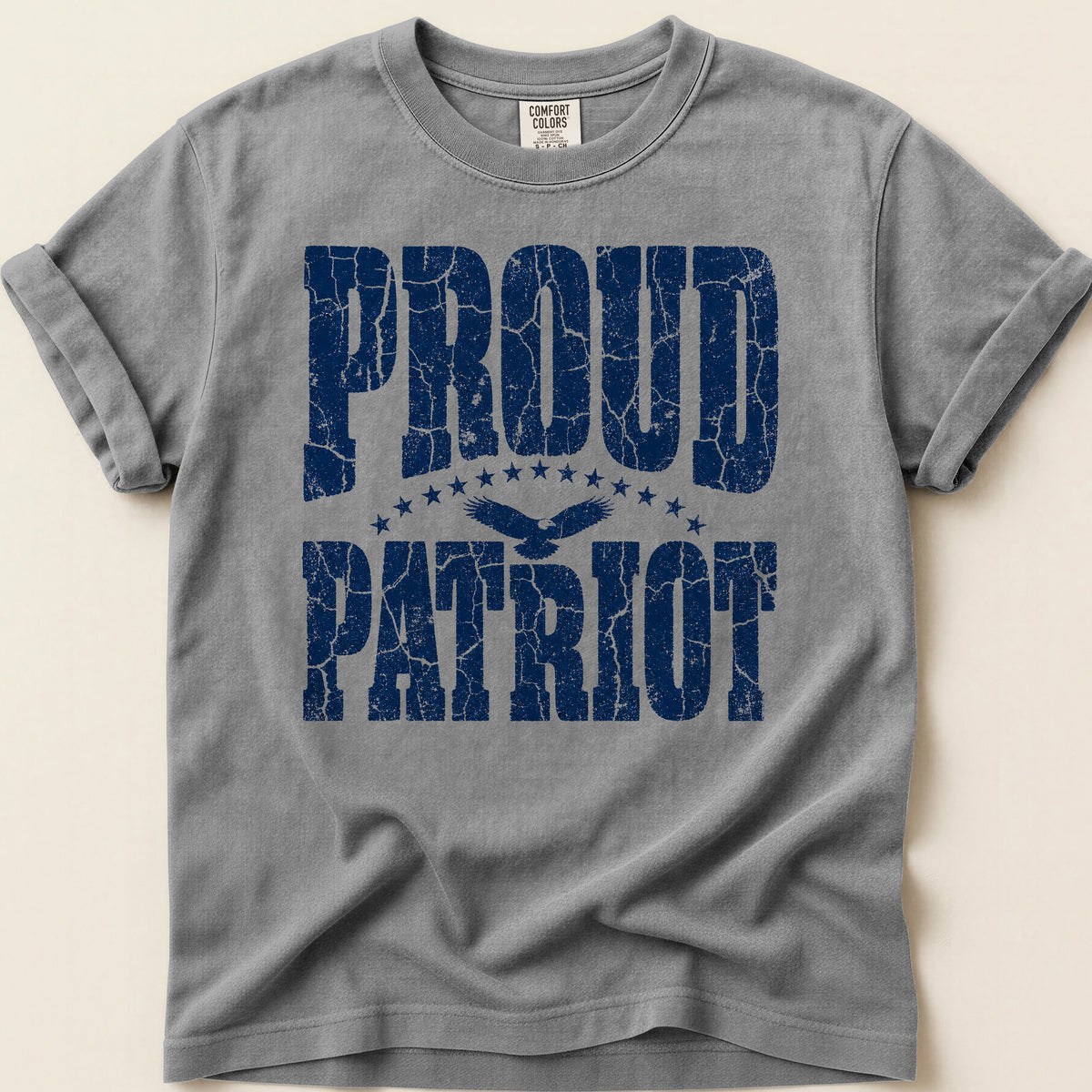 Proud Patriot T-shirt on Grey