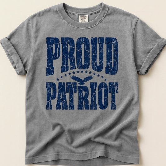 Proud Patriot T-shirt on Grey