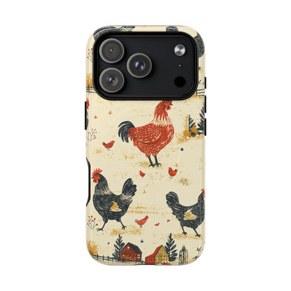Red Black Chickens Magnetic Case - iPhone 18 Pro